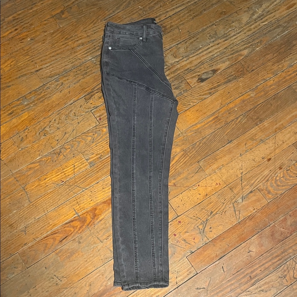 Fashion Nova Black Skinny Jeans with Panel Stitching
